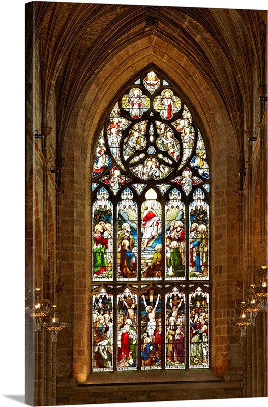 UK, Scotland, Great Britain, Edinburgh, Stained Glass Window In Saint