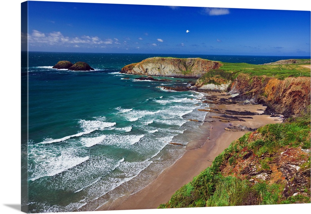 Coastal landscape at Ynis Barri (Barri Island), between Porthgain and Abereiddy. This former Island is located in the Pemb...