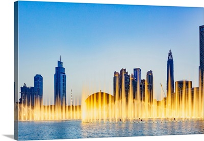 United Arab Emirates, Dubai, Downtown, Burj Khalifa Lake, Dubai Fountain