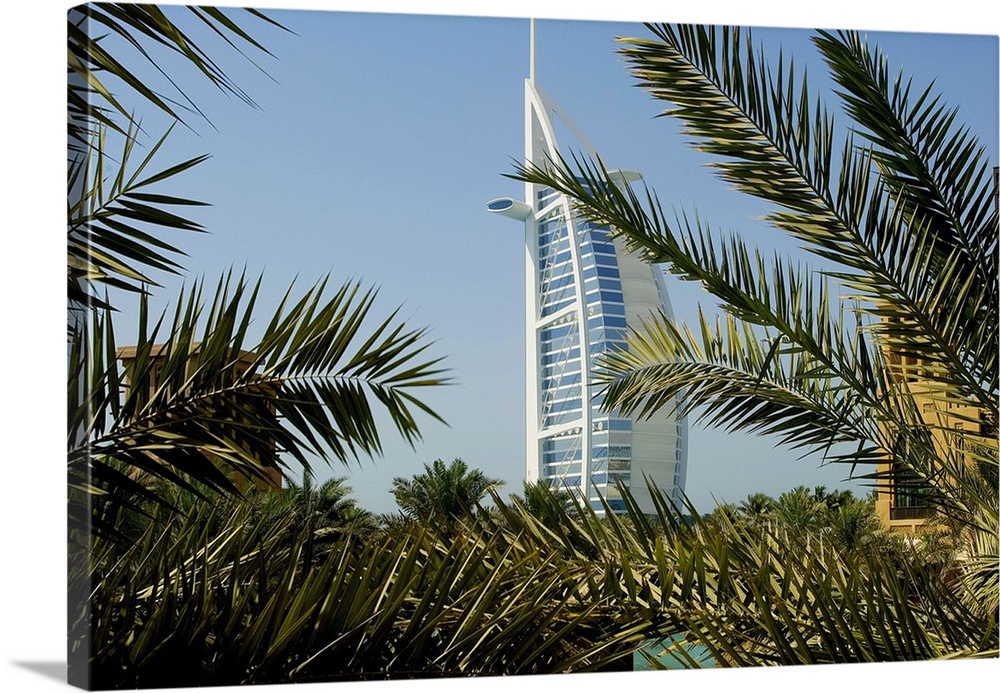 United Arab Emirates, Dubai, Dubai City, Travel Destination, The Burji Al Arab seen by the Madinat