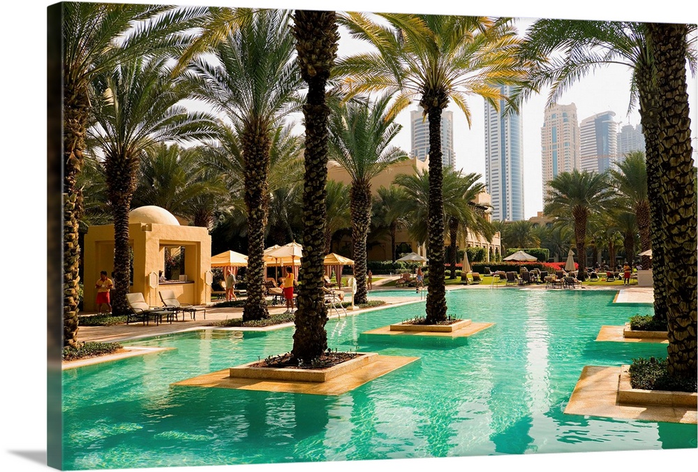 United Arab Emirates, Dubai, Dubai City, Dubai Marina quarter, One and Only Royal Mirage Resort, the pool