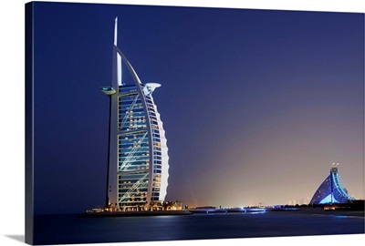 United Arab Emirates, Dubai, Jumeirah beach and Burj Al Arab hotel