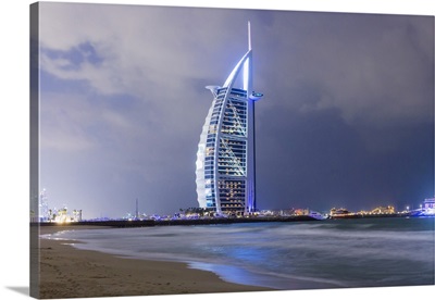 United Arab Emirates, Dubai, Jumeirah, The Burj Al-Arab From Umm Suqeim Beach
