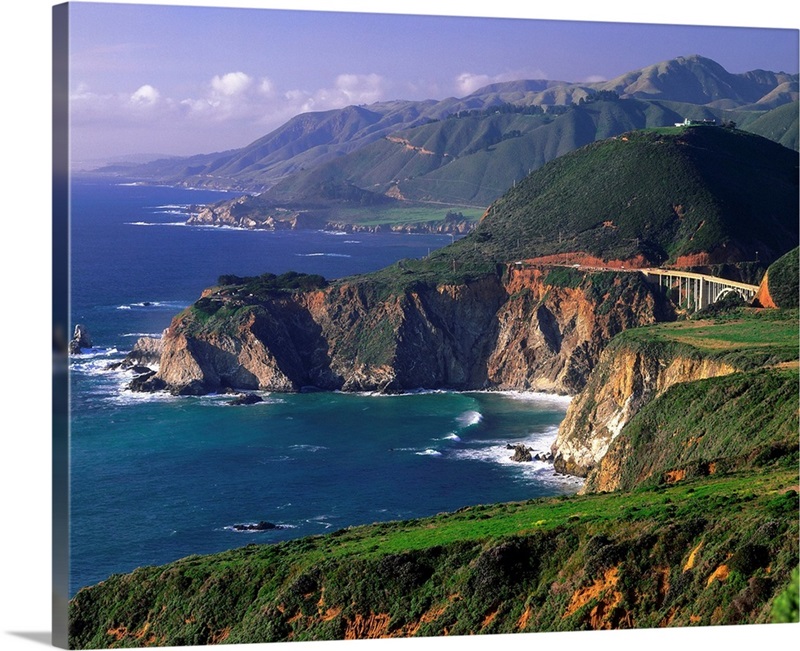 United States, California, Big Sur, Highway 1, view towards Bixby Creek