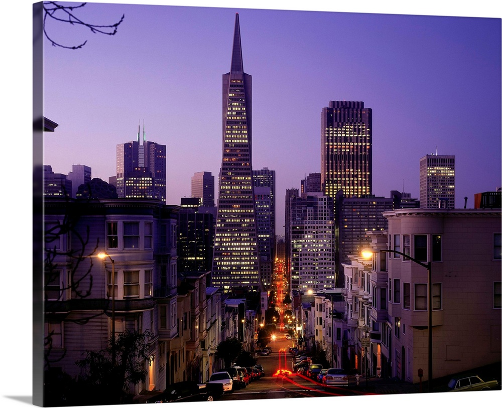 United States, California, San Francisco, Downtown, skyline and Transamerica Pyramid