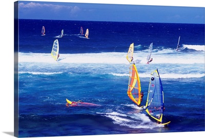 United States, Hawaii, Maui island, Hookipa Beach Park, windsurf