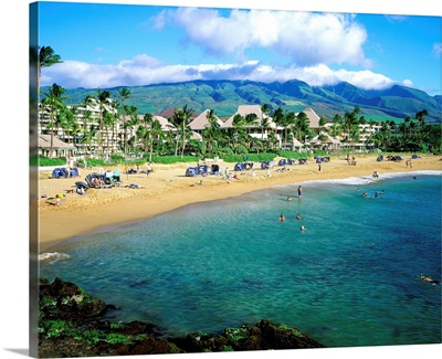 United States, Hawaii, Maui island, Kaanapali bay, Sheraton hotel beach
