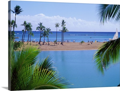 United States, Hawaii, Oahu island, Hilton beach