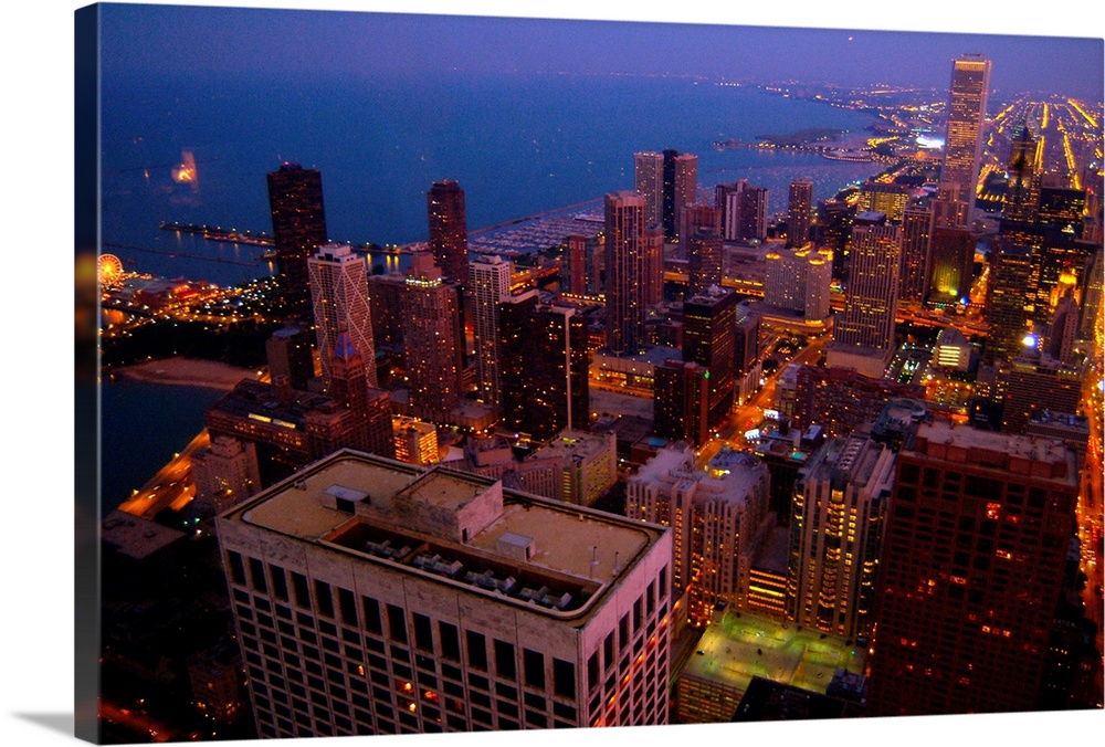 United States, USA, Illinois, Chicago, View of the city from Hancock Observatory