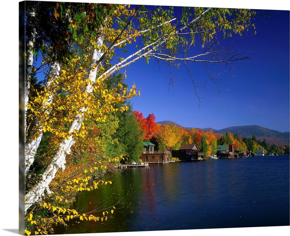 United States, New York, Adirondack State Park, View of the lake