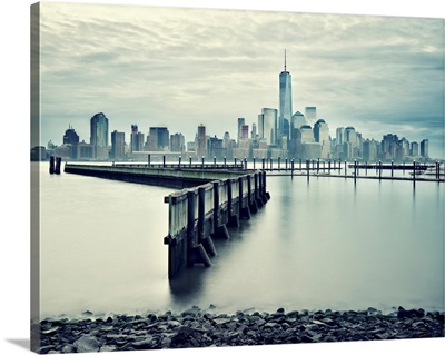 USA, New York City, One World Trade Center, Manhattan Skyline With The Freedom Tower