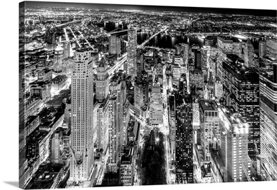 USA, NYC, View From The Freedom Tower Towards Brooklyn Bridge And Manhattan Bridge