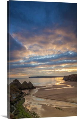 Wales, Gower Peninsula, Three Cliffs Bay, West Glamorgan