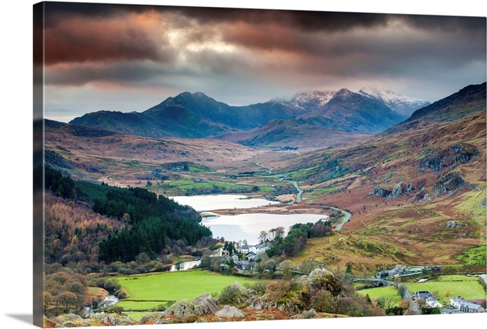 Wales Snowdonia National Park Gwynedd Capel Curig With Mount Snowdon Wall Art Canvas Prints Framed Prints Wall Peels Great Big Canvas