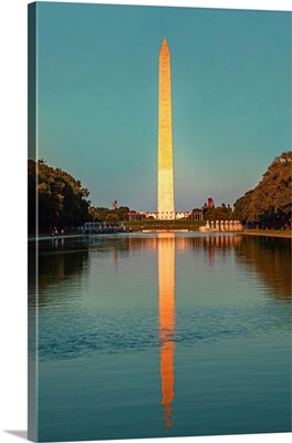 Washington DC, Washington Monument, The Obelisk And The Pool