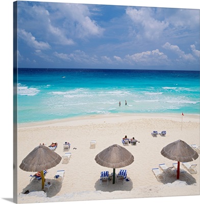 Yucatan, Cancun, Mexico, View of the beach