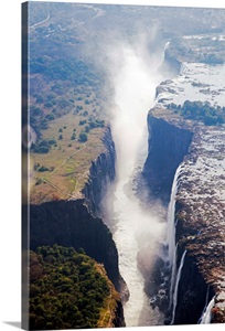 Zambia, Livingstone, Victoria Falls National Park, View over Victoria Falls image thumbnail