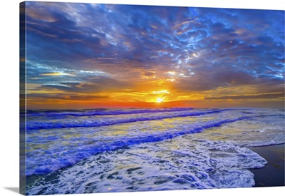 Beautiful Lavender Blue Beach Sunset