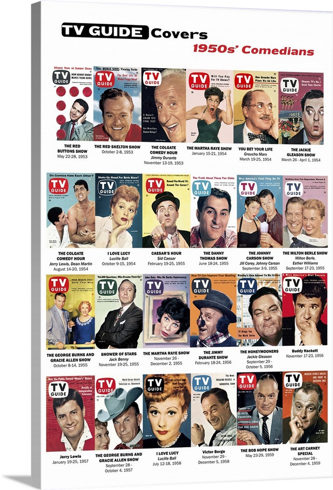 1950s' Comedians, TV Guide Covers Poster, 2020. TV Guide.