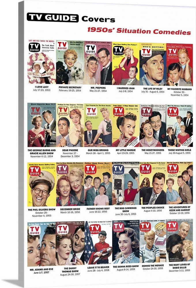 1950s' Situation Comedies, TV Guide Covers Poster, 2020. TV Guide.