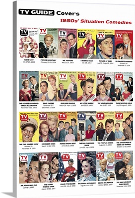 1950s' Situation Comedies, TV Guide Covers Poster, 2020