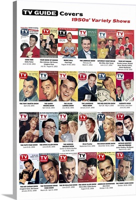1950s' Variety Shows, TV Guide Covers Poster, 2020