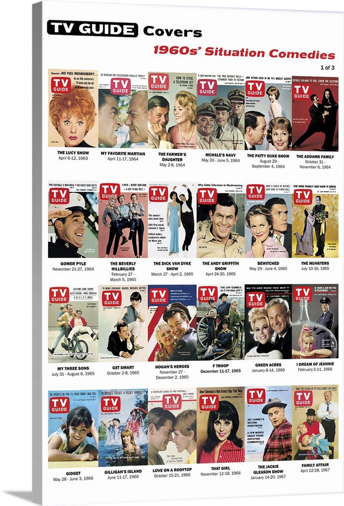 1960s' Situation Comedies #1 of 3, TV Guide Covers Poster, 2020. TV Guide.