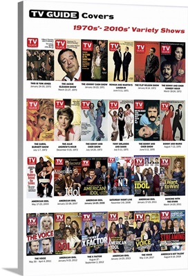 1970s' - 2010s' Variety Shows, TV Guide Covers Poster, 2020