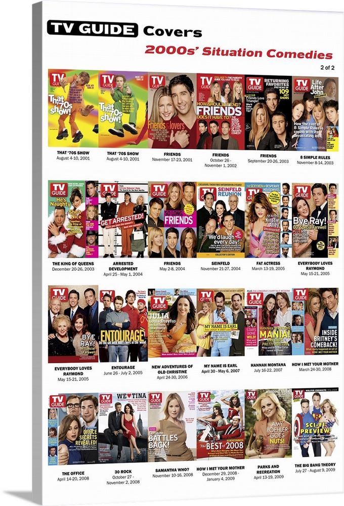 2000s' Situation Comedies #2 of 2, TV Guide Covers Poster, 2020. TV Guide.