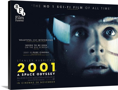 2001: A Space Odyssey, British Poster For 2014 UK Re-Release, Keir Dullea, 1968