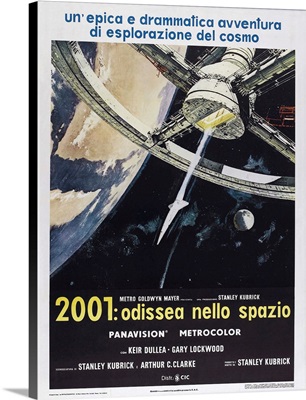 2001: A Space Odyssey - Vintage Movie Poster (Italian)