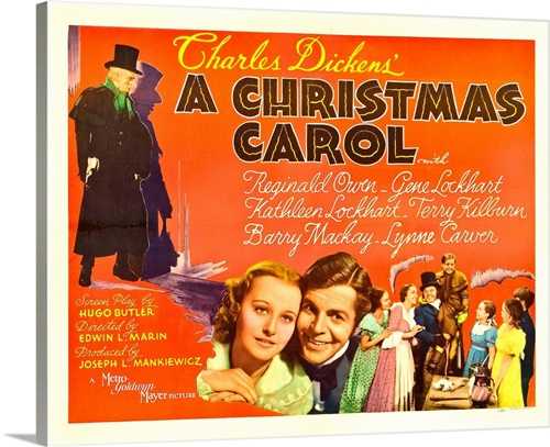 vintage christmas carol poster