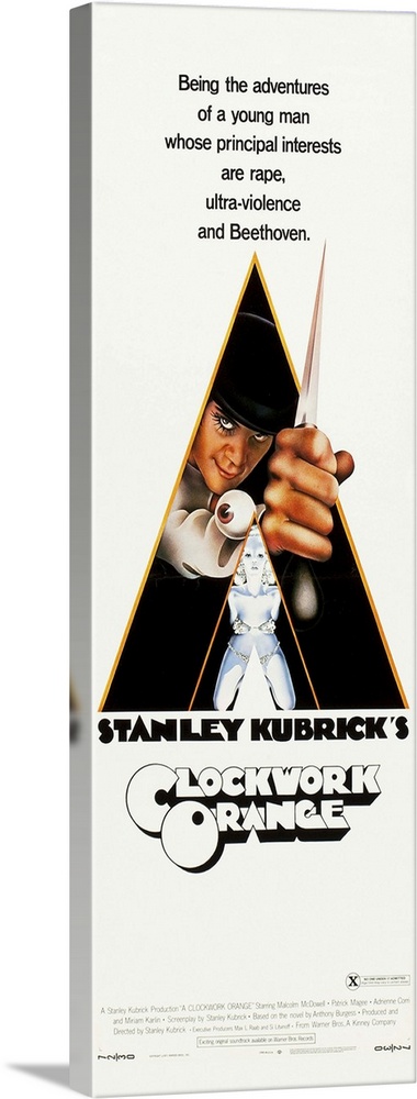 A CLOCKWORK ORANGE TYPOGRAPHY CANVAS WALL ART PRINT PICTURE VARIETY OF SIZES