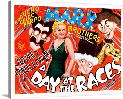 A Day At The Races, Poster Art, The Marx Brothers, Esther Muir, 1937