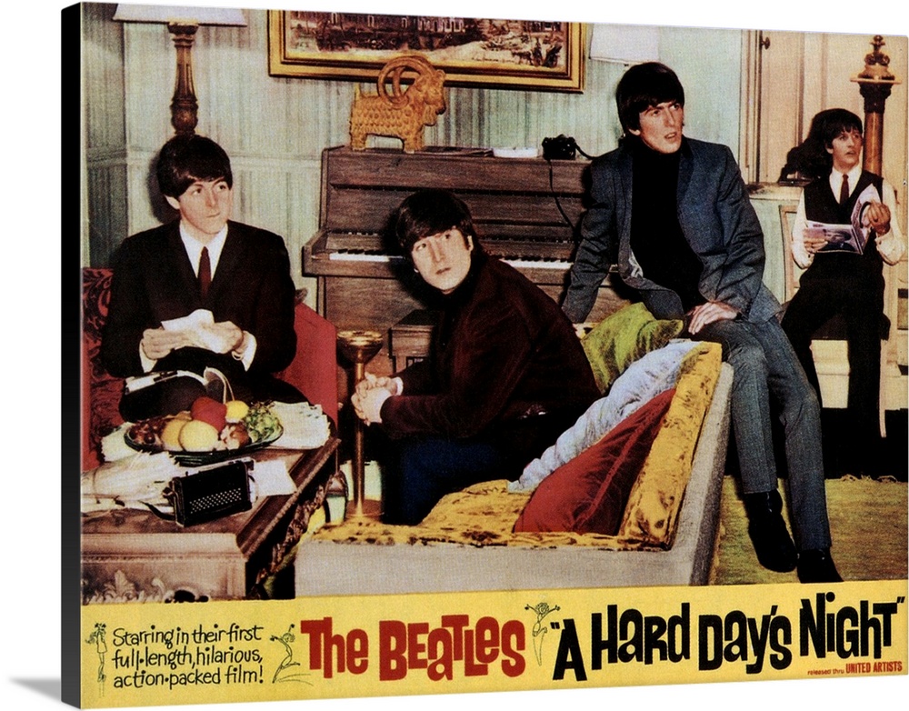 A HARD DAY'S NIGHT, The Beatles: (l-r): Paul McCartney, John Lennon, George Harrison, Ringo Starr, 1964.
