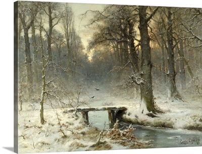A January Evening in the Woods of The Hague, by Louis Apol, 1875