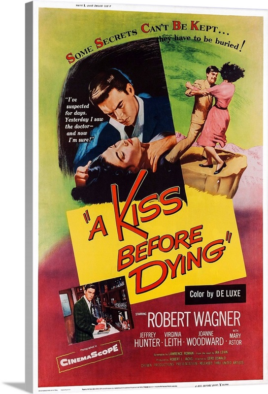A Kiss Before Dying, Virginia Leith, Robert Wagner, 1956 Wall Art, Canvas  Prints, Framed Prints, Wall Peels