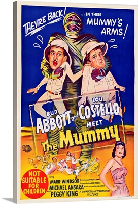 Abbott And Costello Meet The Mummy - Vintage Movie Poster