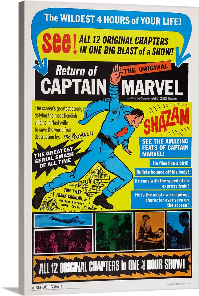 Adventures Of Captain Marvel, (aka Return Of Captain Marvel, Reissue Title), US Poster Art, 1941.