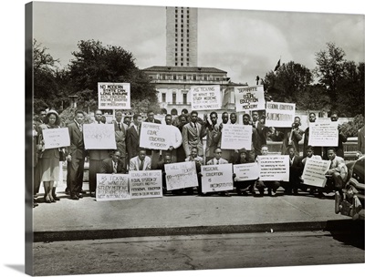 African Americans Demonstrate Against Segregation At University Of Texas, Austin