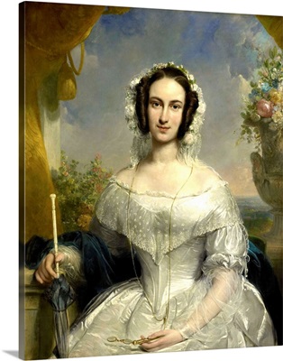 Agatha Petronella Hartsen in Bridal Gown, by Jan Willem Pieneman, 1841