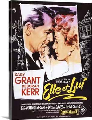 An Affair To Remember, French Poster Art, Cary Grant, Deborah Kerr, 1957