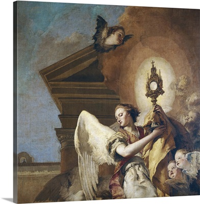 Angel bearer of the Eucharist. Detail. 1769