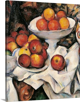 Apples and Oranges, by Paul Cezanne, 1895-1900.  Musee d'Orsay, Paris, France. Detail