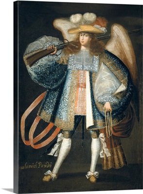 Archangel with Gun. 18th c. Painting of the Maestro de Calamarca's circle