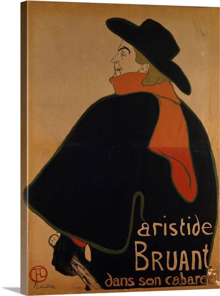 Henri de Toulouse Lautrec, French School. Poster. 'Aristide Bruant dans son cabaret'. Paris, musee de la Publicite. c724, ...