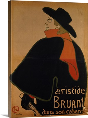 Aristide Bruant in his Cabaret, Poster by Henry de Toulouse Lautrec