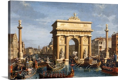 Arrival of Napoleon in Venice in 1807, painting by Giuseppe Borsato, 19th c