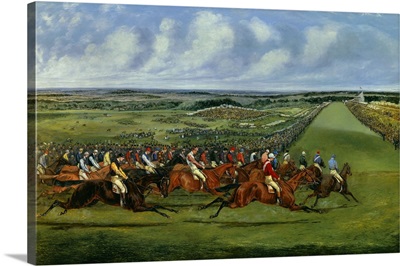 At the Turn, English Derby, Won by Gladiator, 1865