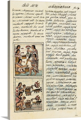 Aztec Chronicles, Musicians, by Unknown Artist, c. 1575-1577. Laurentian Library, Floren